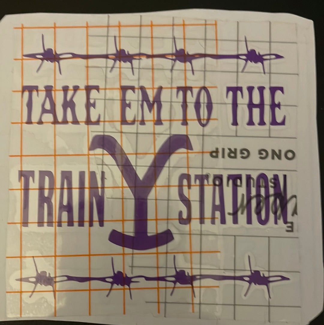 Train station decal